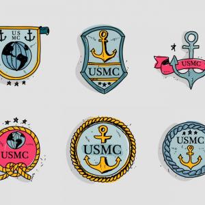 300x300 Best Easy Military Logos Vector Army Navy Air Force Marines Coast