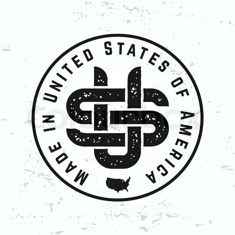 800x800 Made In Usa Monogram Vector Vintage Stock Vector Colourbox