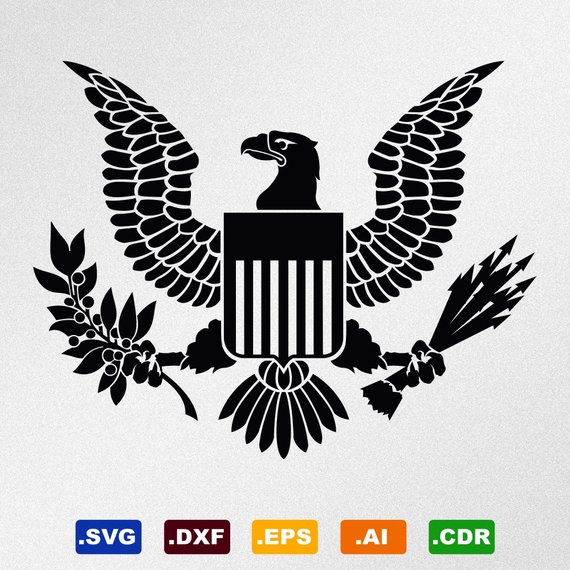 570x570 American Eagle Great Seal Symbol Emblem Coat Of Arms Dxf