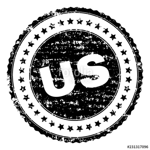 500x500 Us Seal Print With Corroded Surface Black Vector Rubber Print