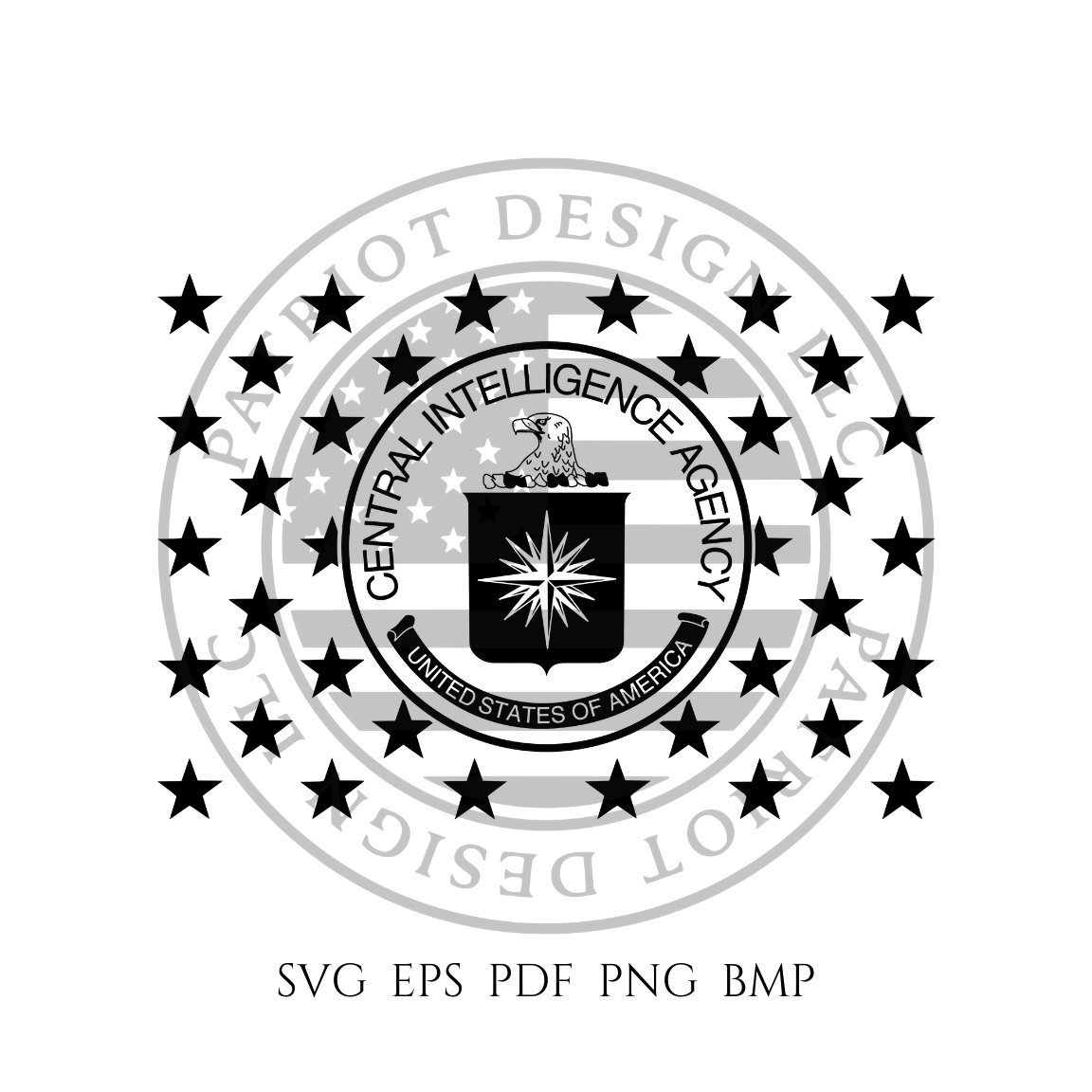 1152x1152 Cia Union Cia Union Vector Cia Seal Union Vector Black Etsy