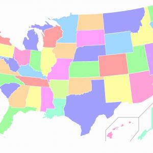 300x300 United States Map Vector Silhouette Save Map Us States With Names