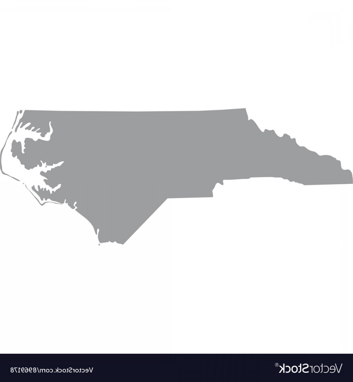 1200x1296 Map Of Us State Of North Carolina Vector Handandbeak