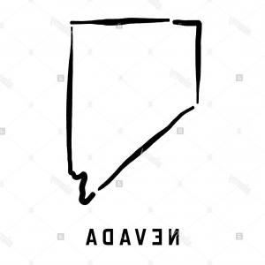 300x300 Nevada Simple Logo State Map Outline Smooth Simplified Us State