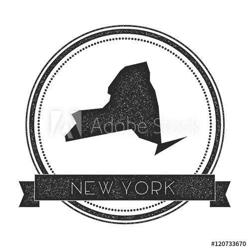 500x500 New York Vector Map St Retro Distressed Insignia With Us State