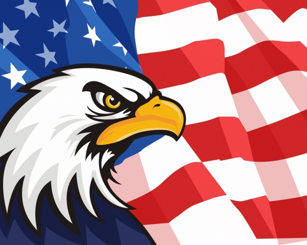 600x479 Usa Background Flag Eagle Icons Decor Free Vector In Adobe