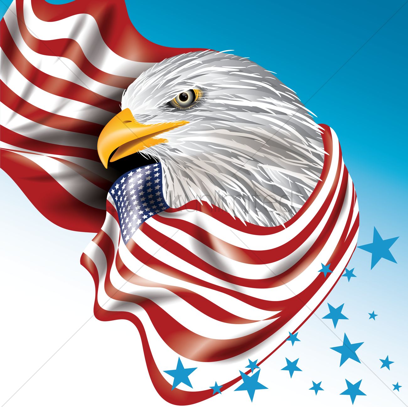 1300x1298 Usa Eagle Design Vector Image