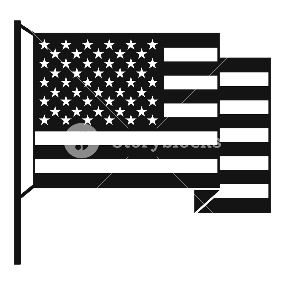 1000x1000 American Flag Icon Simple Illustration Of American Flag Vector