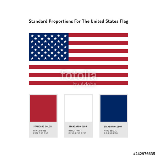 500x500 United States Flag Icon, Usa Flag Standard Proportions And Colors