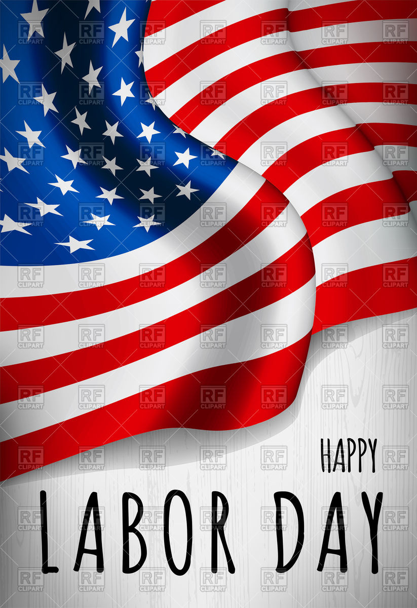 823x1200 Happy Labor Day Poster With Usa Flag Vector Image Of Holiday