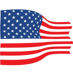 Free American Flag Vector Image 300x300 Free American Flag Vector Image