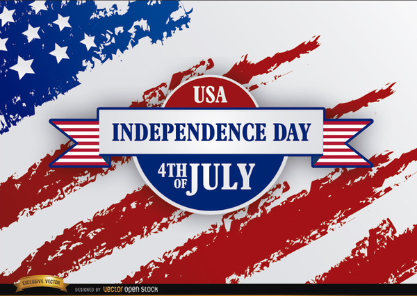 600x426 Independence Day Ribbon Grunge Usa Flag Free Vector Free Vectors