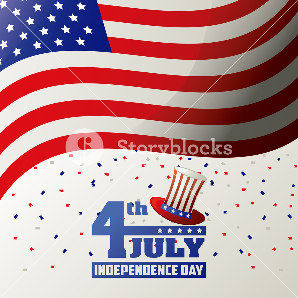 July Independence Day Usa Flag Waving Confetti Celebration 1000x1000 July Independence Day Usa Flag Waving Confetti Celebration