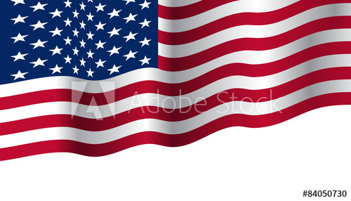 Usa Flag Of A Waving Vector 500x286 Usa Flag Of A Waving Vector