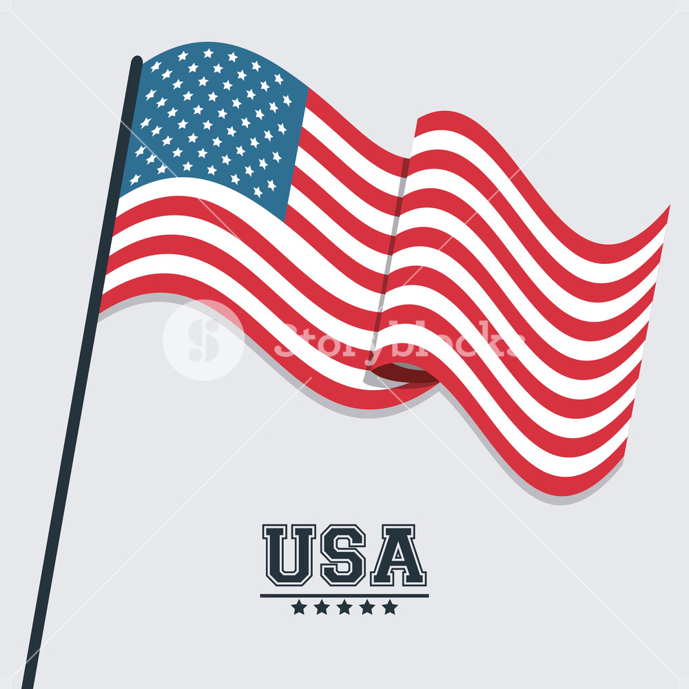 Usa Flag Waving Symbol Celebraton Patriotism Design Vector 1000x1000 Usa Flag Waving Symbol Celebraton Patriotism Design Vector