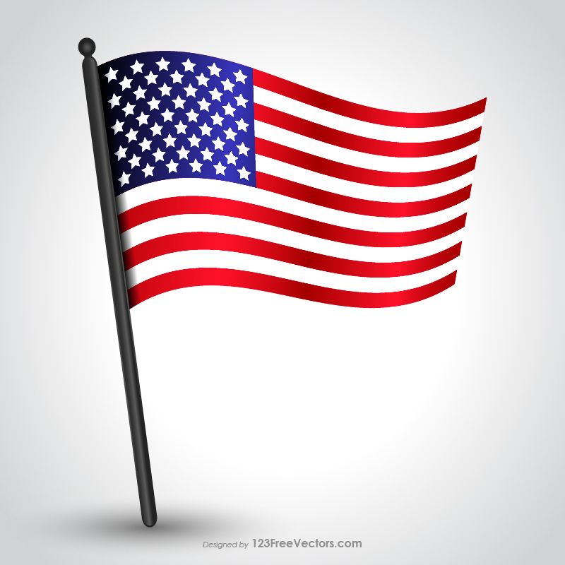 Waving American Flag On Pole Vector Usa Flags Flag, American 800x800 Waving American Flag On Pole Vector Usa Flags Flag, American