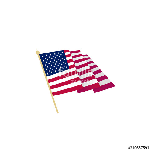 American Flag, Waving Usa Flag With Sharp Corners Simple Isolated 500x500 American Flag, Waving Usa Flag With Sharp Corners Simple Isolated