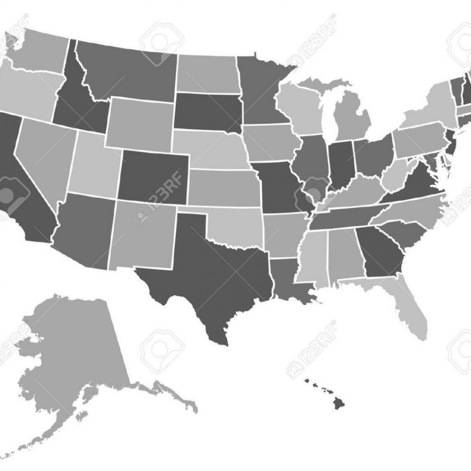 970x970 Us Map United States Map Vector Image Simple Design The America