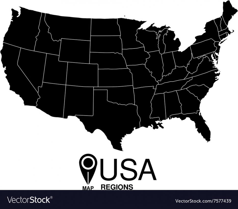 970x853 Us Map United States Map Royalty Vector Image Usa Outline