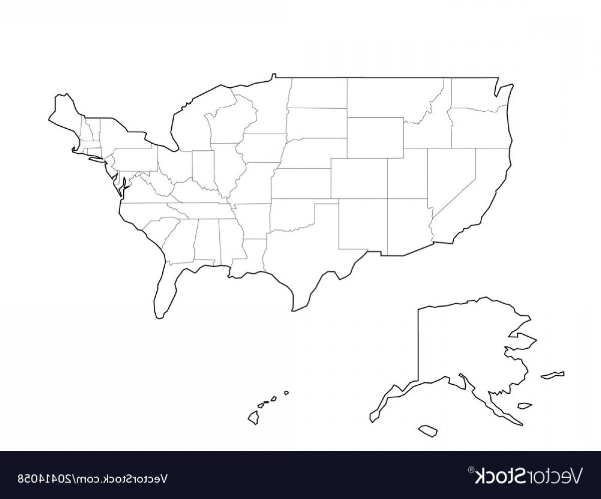 Usa Outline Vector at Vectorified.com | Collection of Usa Outline ...