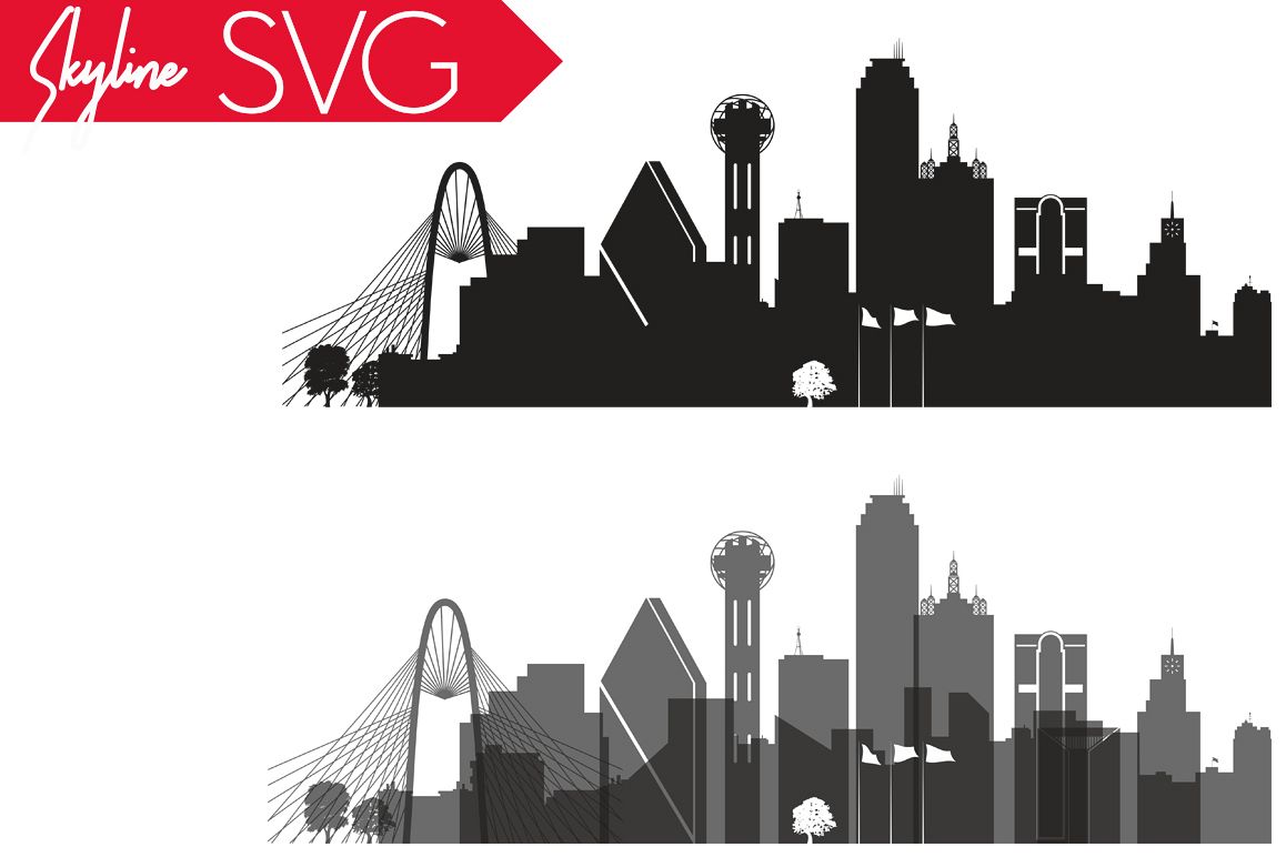 1158x772 Dallas Vector Skyline, Dallas Silhouette Vector Skyline Usa