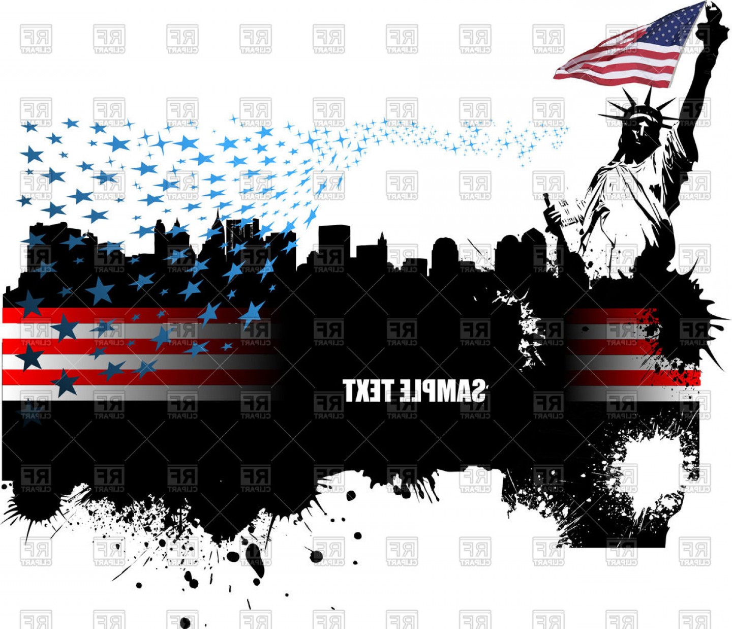 1440x1237 American Flag Silhouette Vector Hoodamathrun