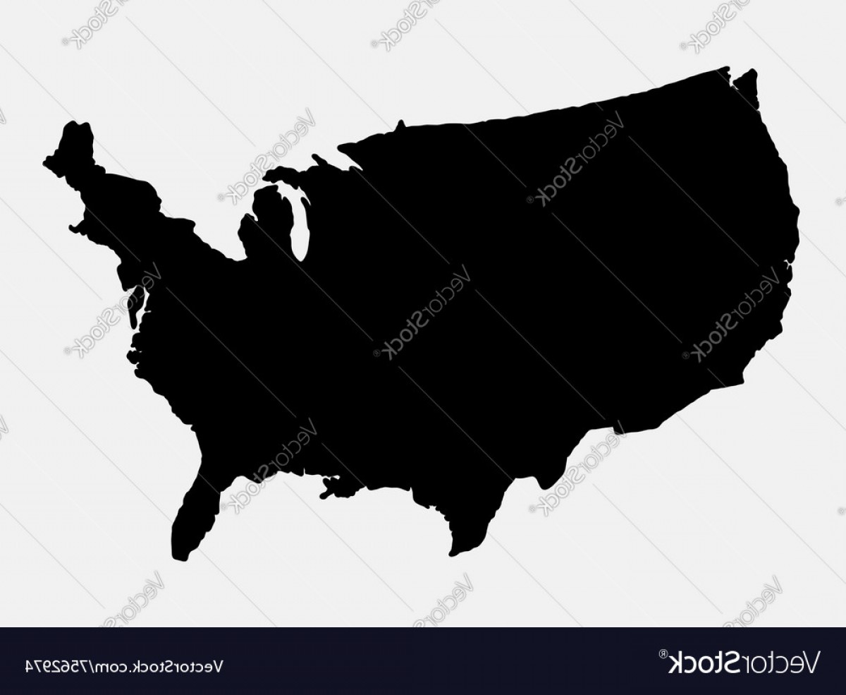 1200x985 The United States Of America Map Silhouette Vector Soidergi
