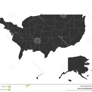 300x300 The United States Of America Map Silhouette Vector Cultracing