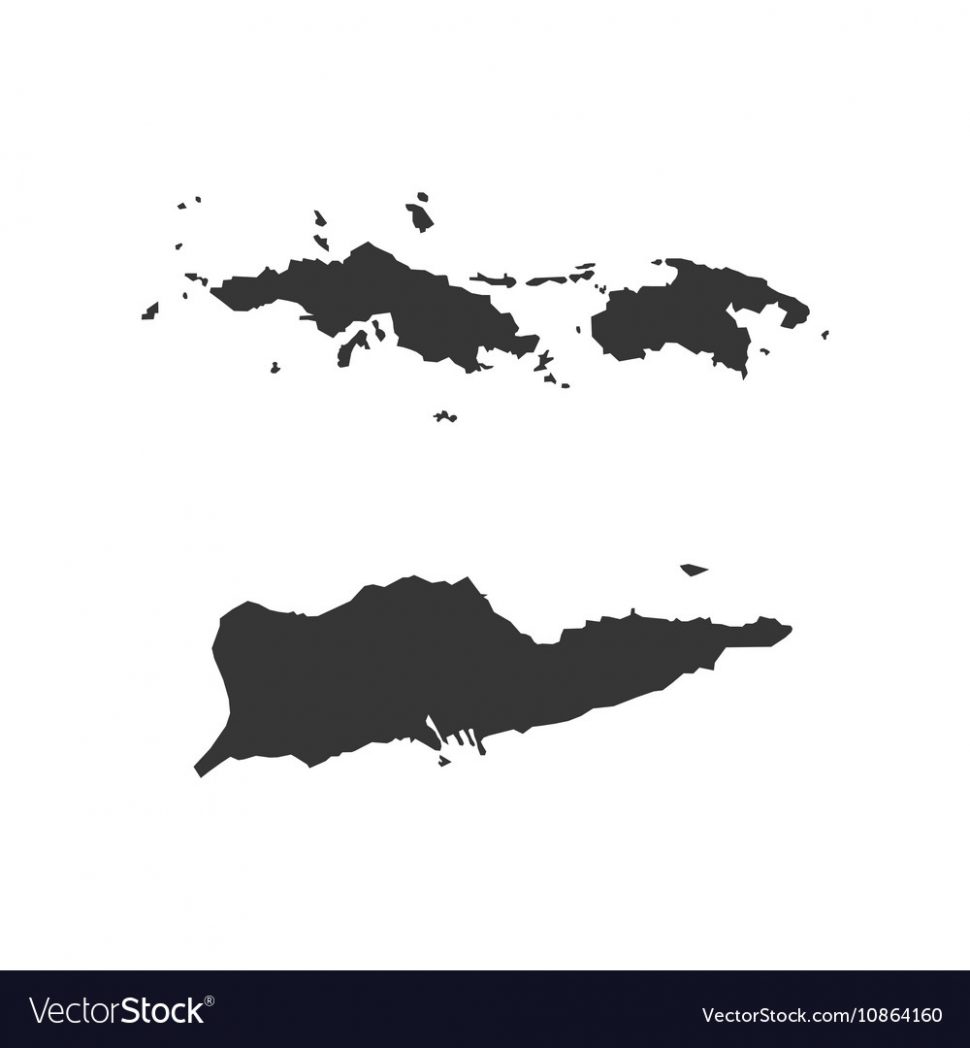 970x1048 Us Map Virgin Islands The United States Map Silhouette Vector