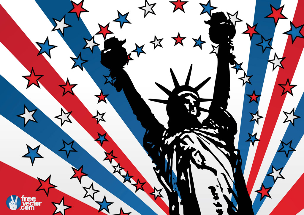 1024x722 Usa Liberty Vector Vector Art Graphics