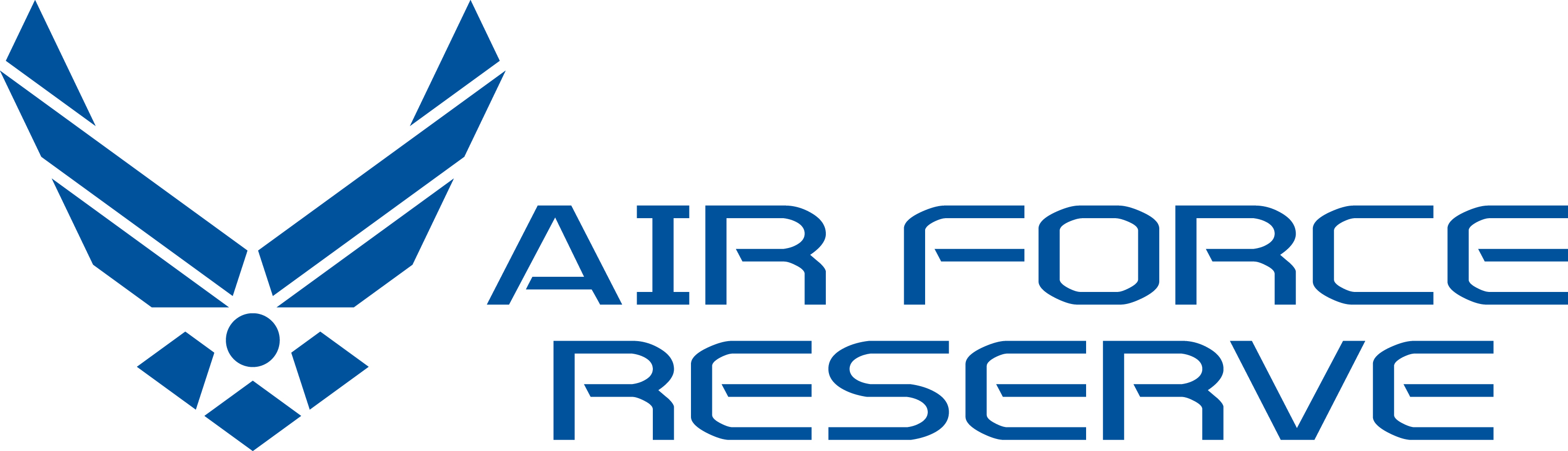 3000x862 Air Force Reserve Logo, Stacked Blue