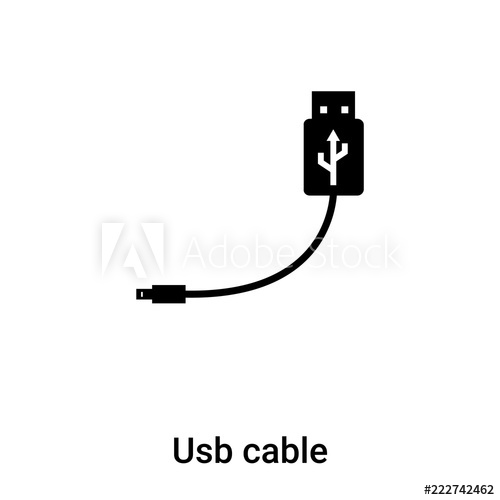 Usb Cable Icon Vector Isolated On White Background, Logo Concept 500x500 Usb Cable Icon Vector Isolated On White Background, Logo Concept
