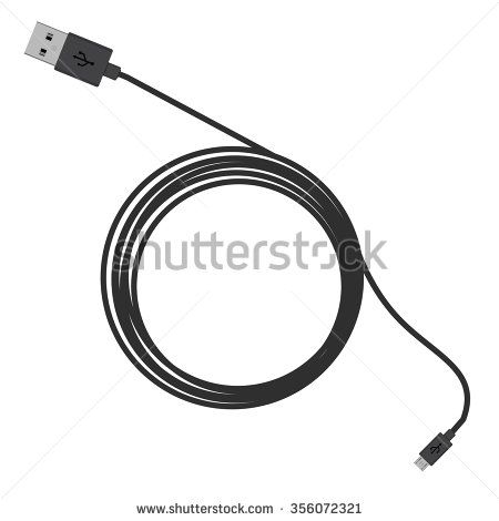 Vector Illustration Black Long Computer Cable Usb Cord Power 450x470 Vector Illustration Black Long Computer Cable Usb Cord Power