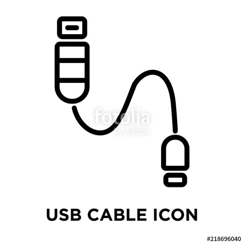Usb Cable Icon Vector Isolated On White Background, Usb Cable Sign 500x500 Usb Cable Icon Vector Isolated On White Background, Usb Cable Sign