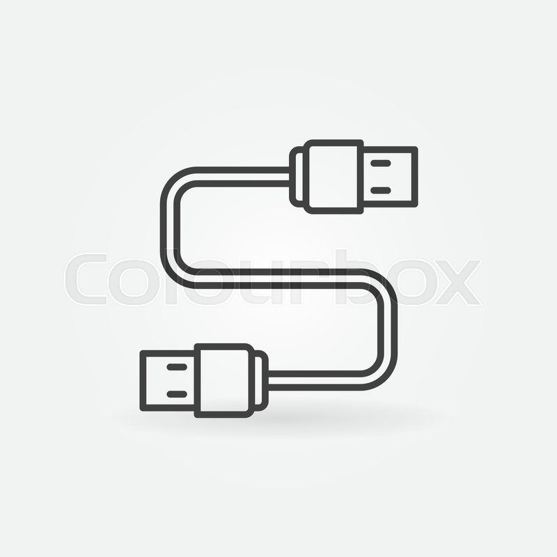 Usb Cable Line Icon Vector Minimal Stock Vector Colourbox 800x800 Usb Cable Line Icon Vector Minimal Stock Vector Colourbox