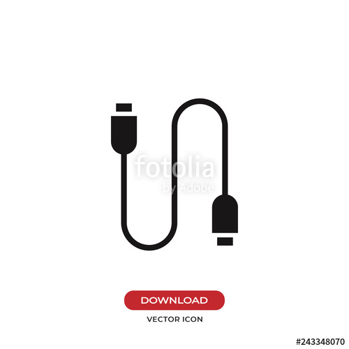 Usb Cable Icon Vector Stock Image And Royalty Free Vector 500x500 Usb Cable Icon Vector Stock Image And Royalty Free Vector