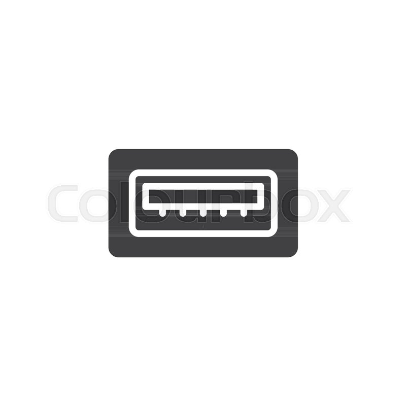 Usb Port Icon Vector, Filled Flat Stock Vector Colourbox 800x800 Usb Port Icon Vector, Filled Flat Stock Vector Colourbox