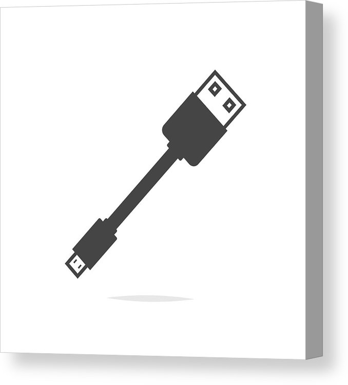 Usb Cable Icon Vector Canvas Print Canvas Art 678x750 Usb Cable Icon Vector Canvas Print Canvas Art