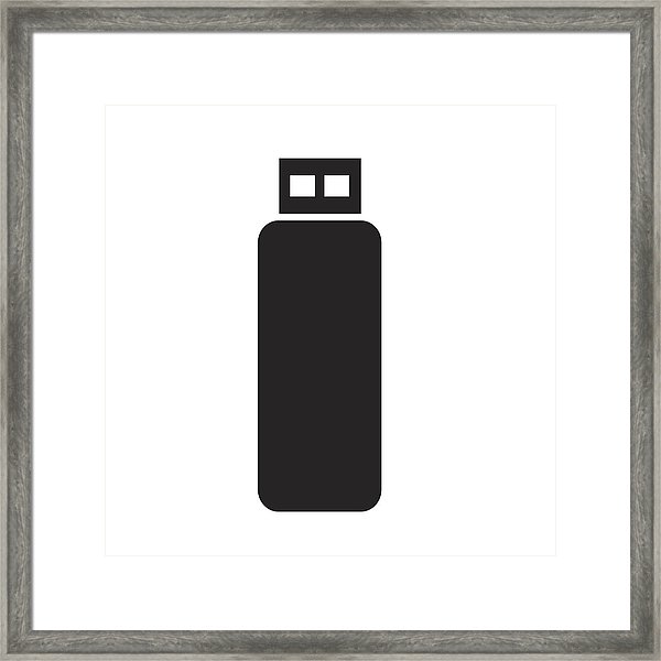 Usb Flash Drive Icon Vector Illustration Framed Print 600x600 Usb Flash Drive Icon Vector Illustration Framed Print