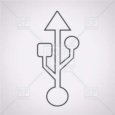 Usb Icon On Grey Background Vector Image Of Icons And Emblems 400x400 Usb Icon On Grey Background Vector Image Of Icons And Emblems