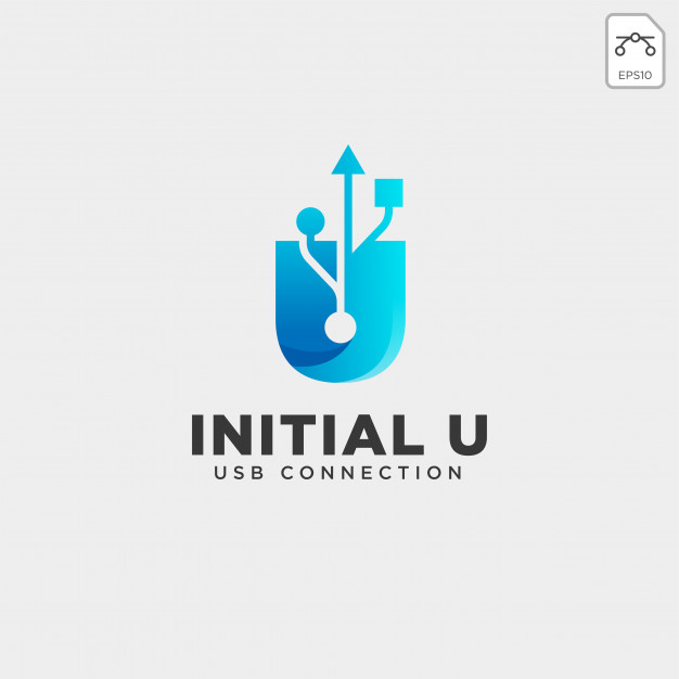 Usb Letter U Connection Communication Creative Logo Vector 626x626 Usb Letter U Connection Communication Creative Logo Vector