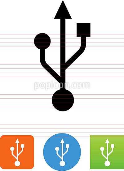 Vector Usb Icon 400x551 Vector Usb Icon