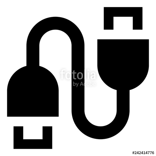 500x500 Usb Cable Plug Vector Icon Stock Image And Royalty Free Vector