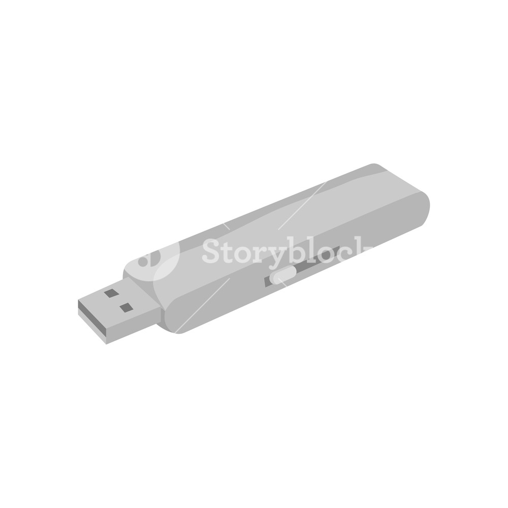1000x1000 Usb Flash Drive Icon In Black Monochrome Style Isolated On White