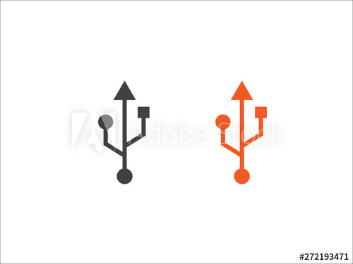 500x375 Usb Icon Vector Usb Symbols Vector On White Background