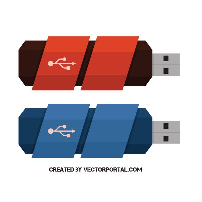 660x660 Usb Flash Drives Vector Image