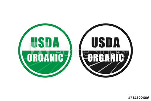 500x334 Usda Organic Certified Stamp Symbol No Gmo Vector Icon