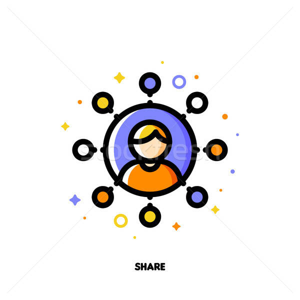 600x600 Global Social Media Data Sharing Concept With Internet User Icon