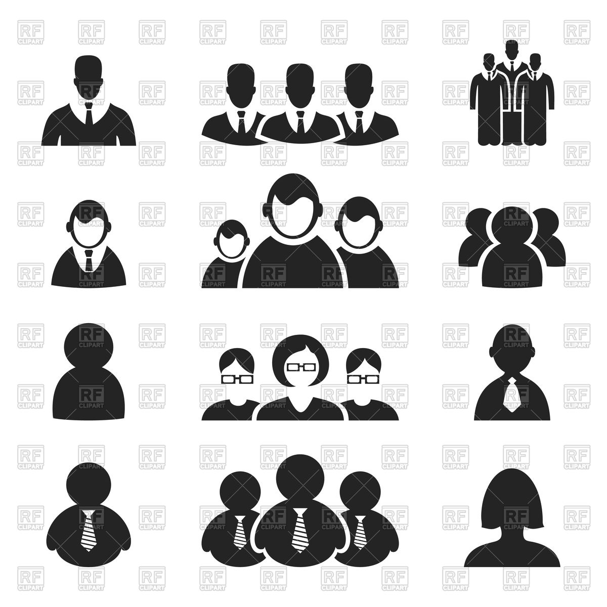 1200x1200 Set User Icons For Business Vector Image Of Icons And Emblems