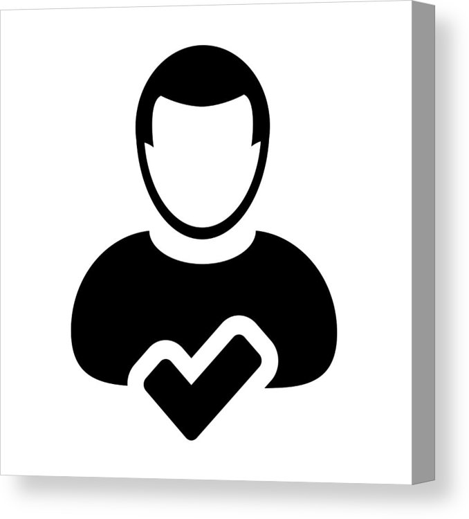 678x750 Tick User Icon Vector Male Person Profile Avatar Symbol In Flat